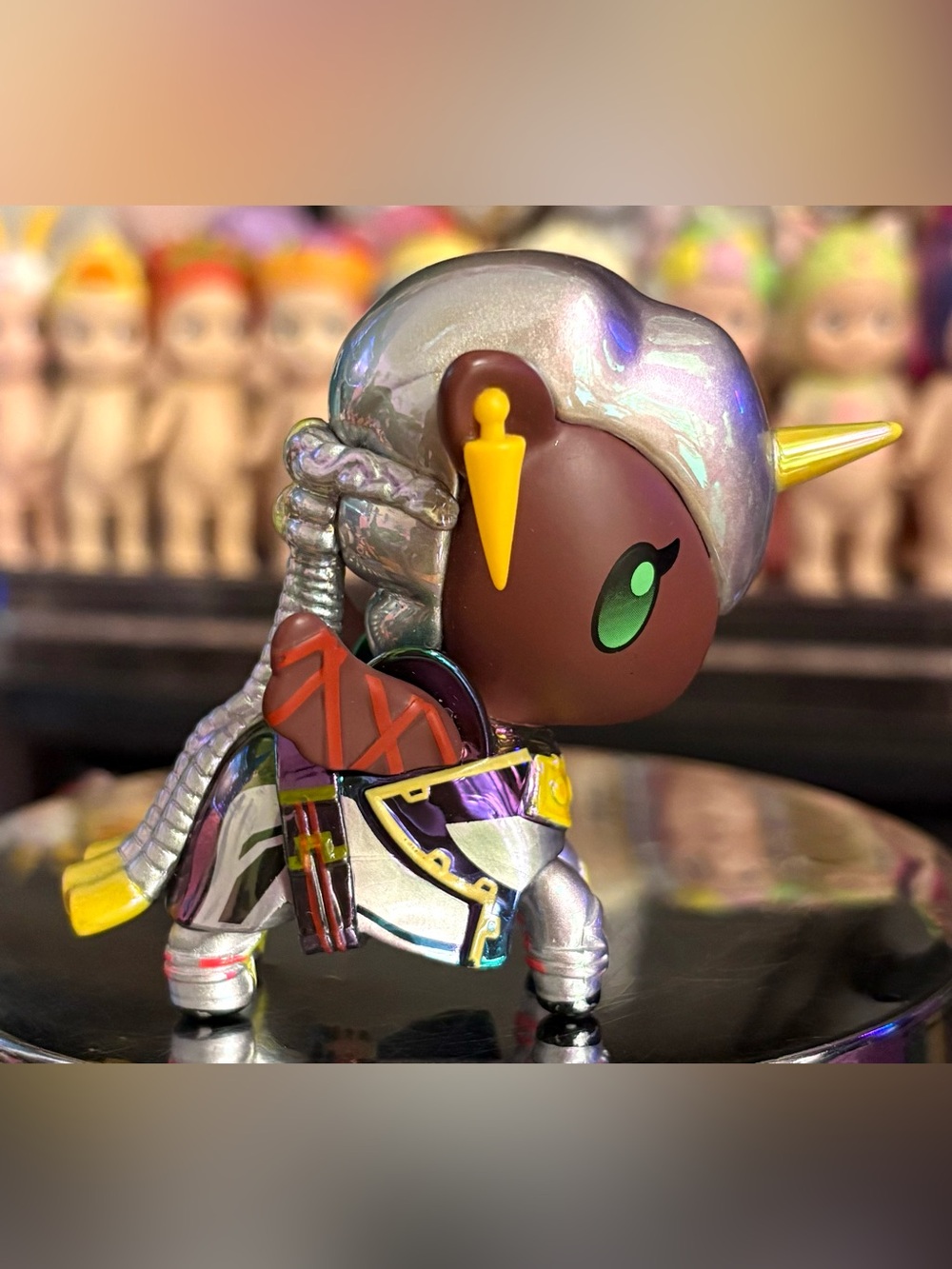 Tokidoki x ARCANE Warrior Ambessa Unicorno Black Light Chrome Series Art Figure